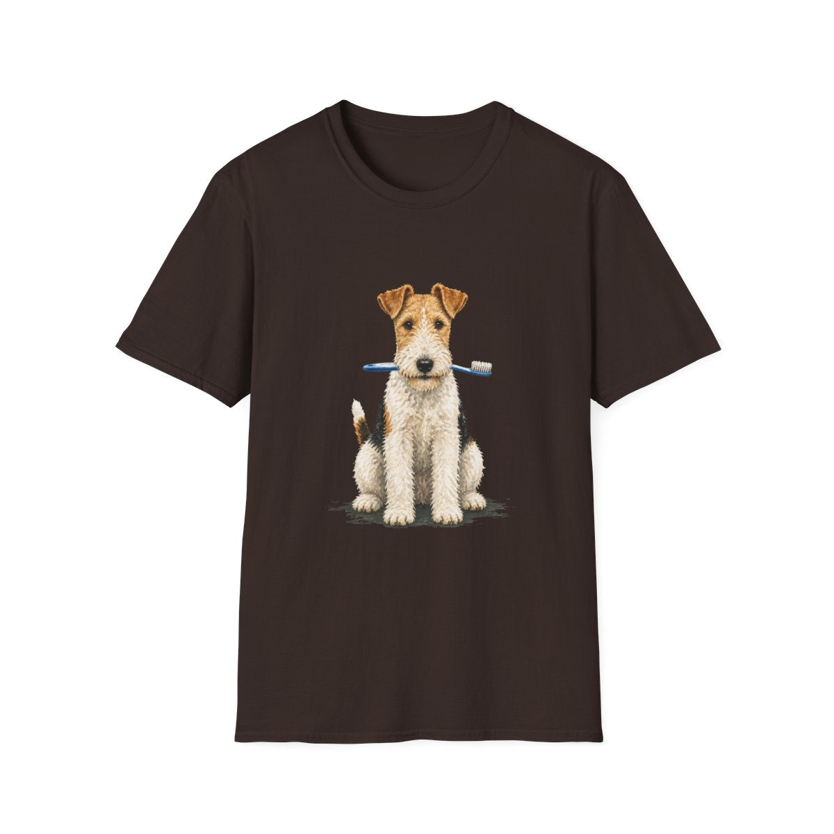 Dis Someone Say Dentist Wire Fox Terrier Tee - Dark Chocolate