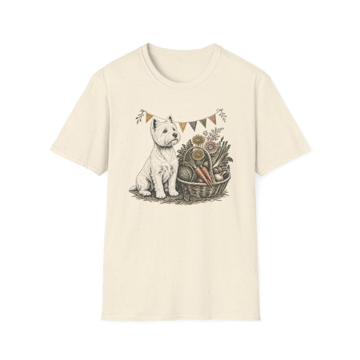 Farmers Market Westie Tee - Natural