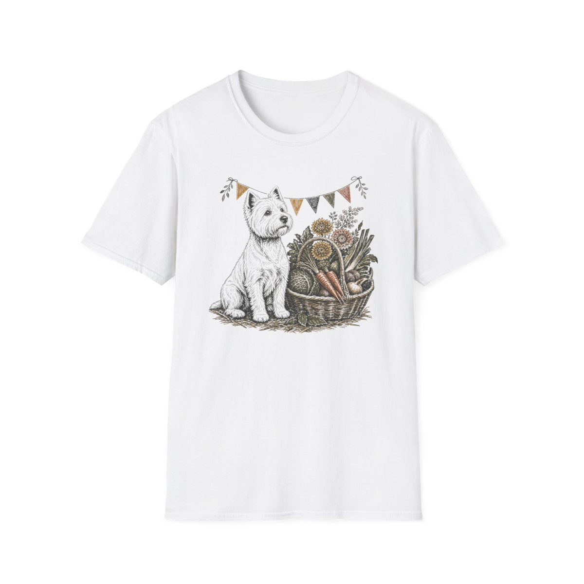 Farmers Market Westie Tee - White