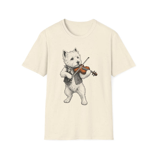 Fiddle Westie Tee - Natural