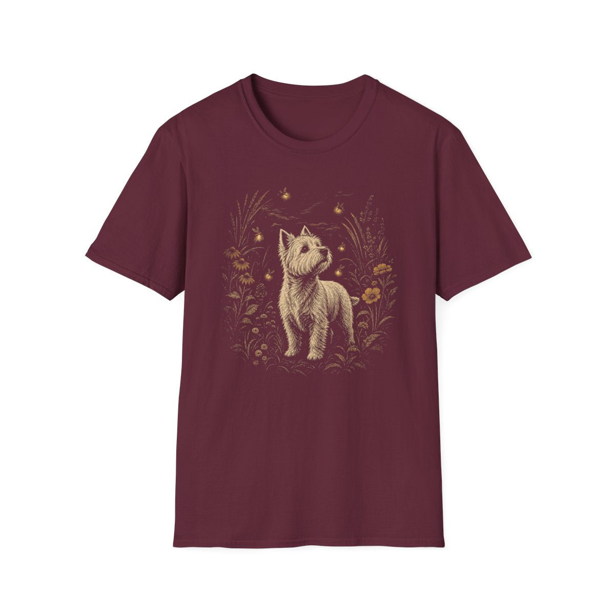Firefly Evening Westie Tee - Maroon