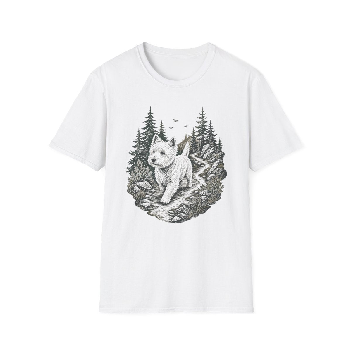 Forest Trail Westie Tee - White