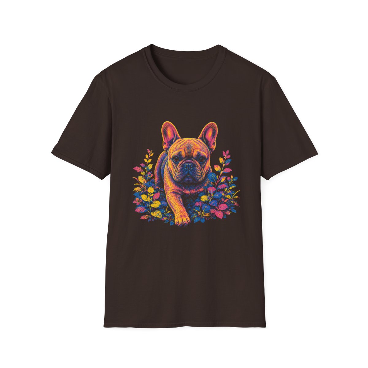 French Bulldog Bold Spirit Tee - Dark Chocolate