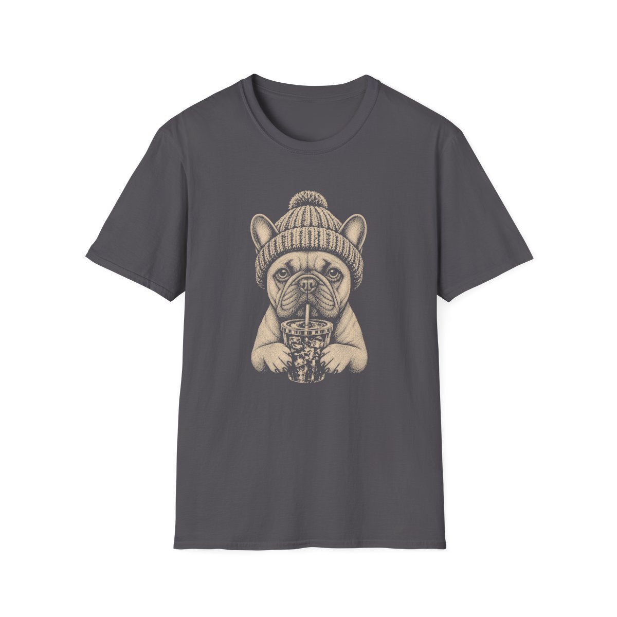 French Bulldog Cold Brew Tee - Charcoal