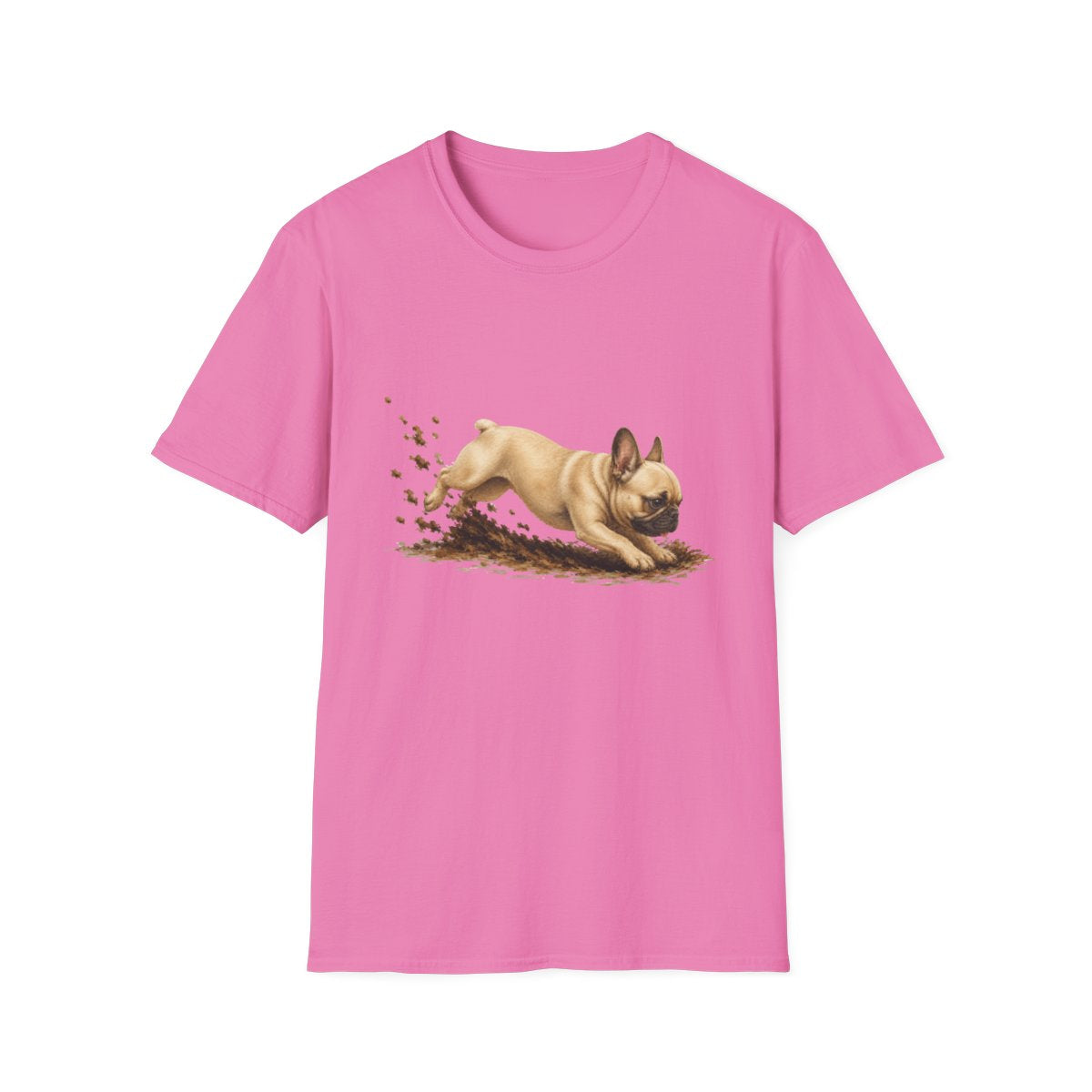 French Bulldog Excavating Mode On Tee - Azalea