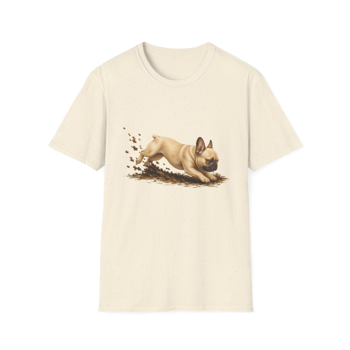 French Bulldog Excavating Mode On Tee - Natural