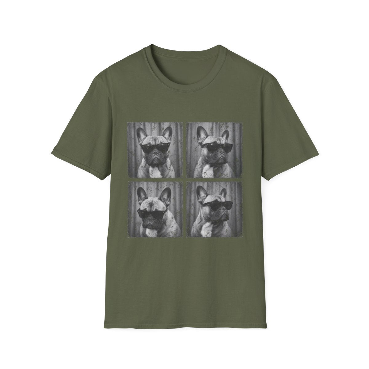 French Bulldog Photo Booth Tee - Military Green