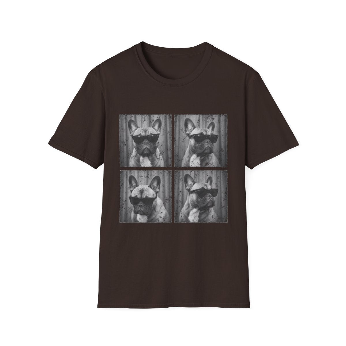 French Bulldog Photo Booth Tee - Dark Chocolate