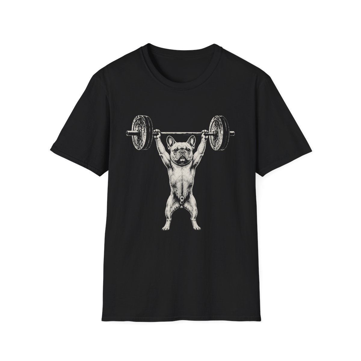 French Bulldog Powerlifting Tee - Black