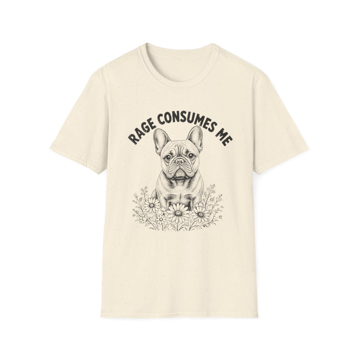French Bulldog Rage Consumes Me Tee - Natural