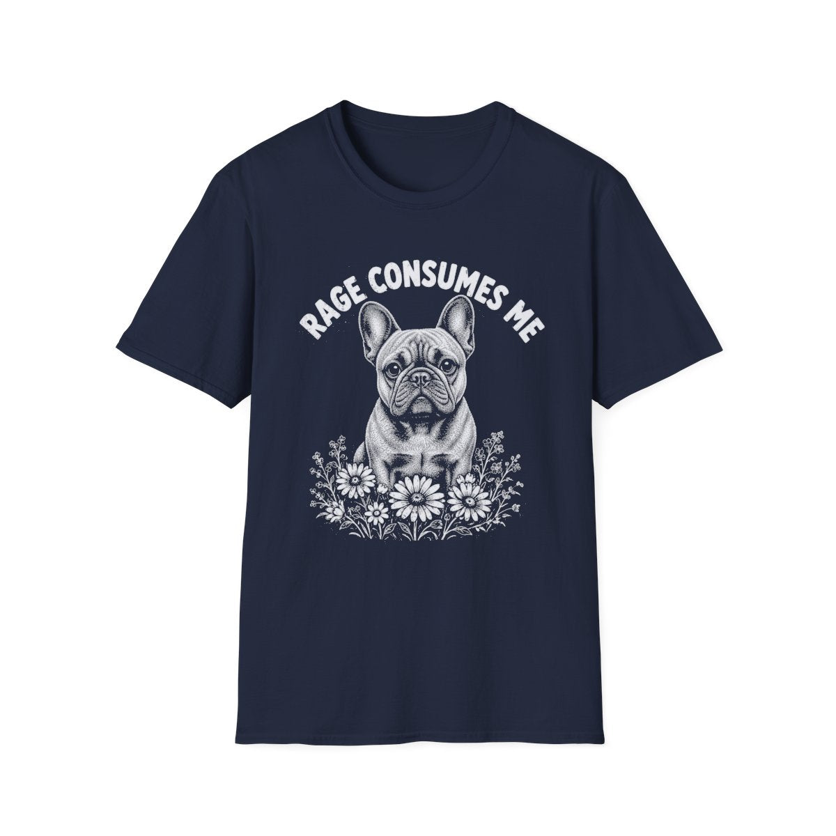 French Bulldog Rage Consumes Me Tee - Navy