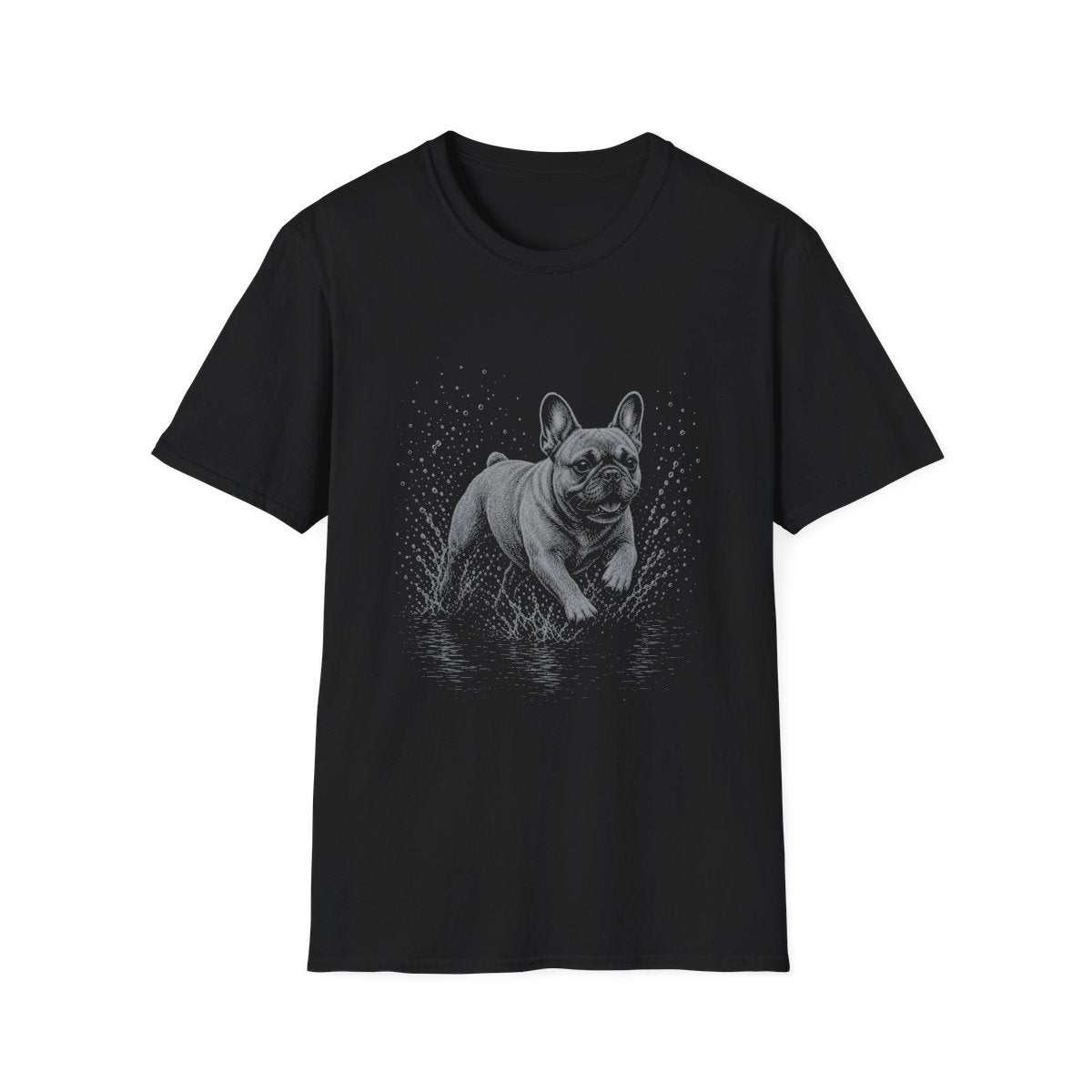 French Bulldog Water Run Tee - Black