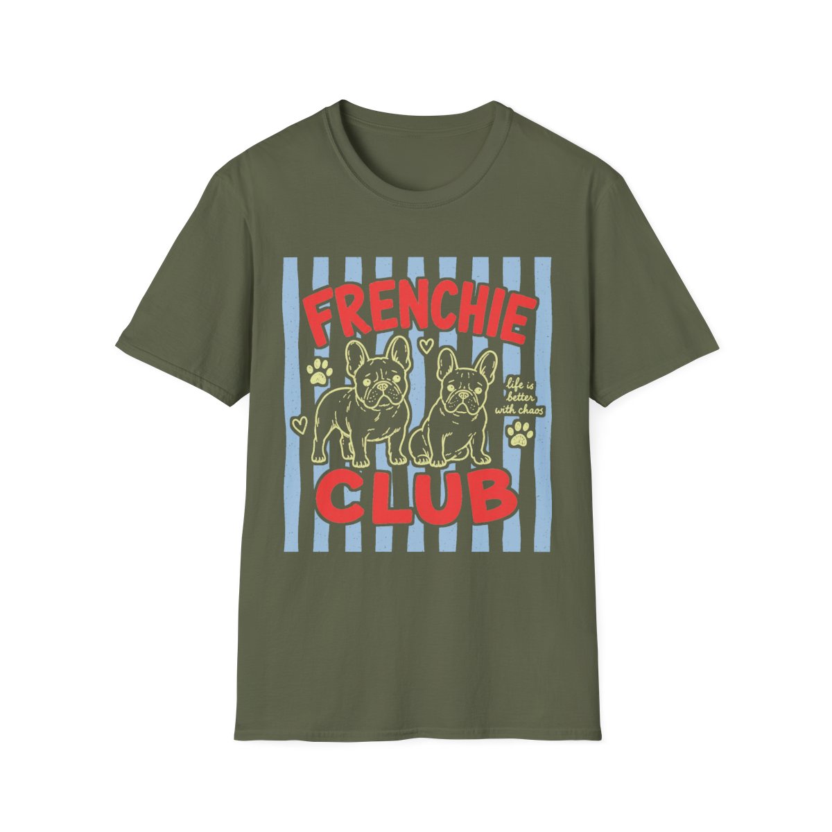 Frenchie Club Tee - Military Green
