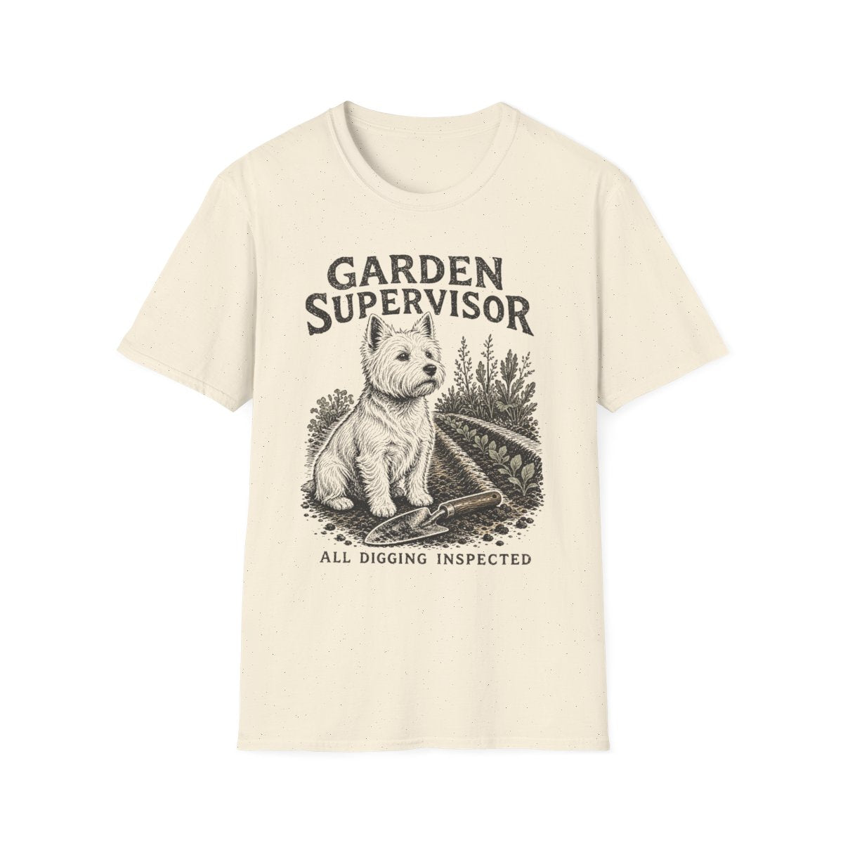 Garden Supervisor Westie Tee - Natural