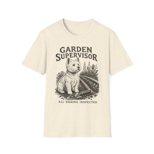 Garden Supervisor Westie Tee - Natural