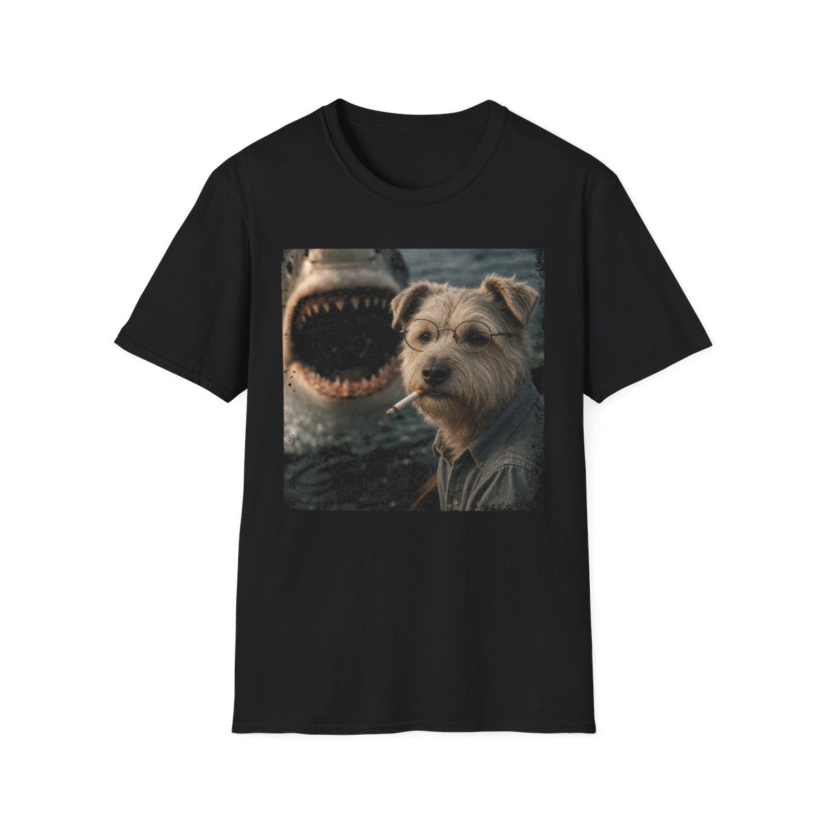 Glen of Imaal Terrier and Shark Tee - Black