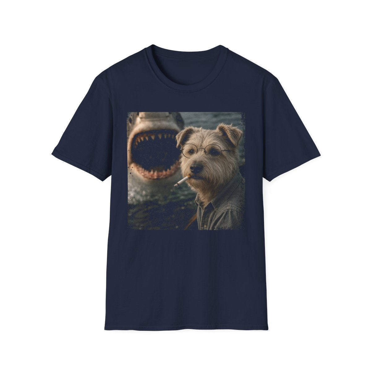Glen of Imaal Terrier and Shark Tee - Navy