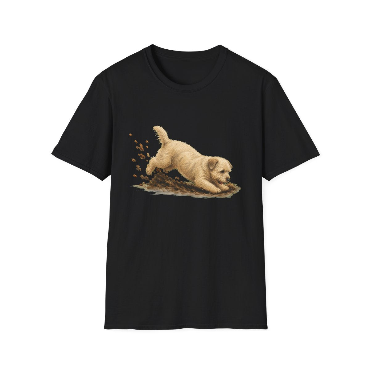 Glen of Imaal Terrier Excavating Mode On Tee - Black