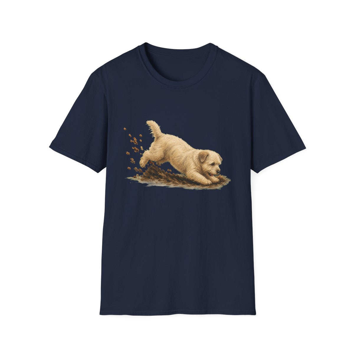 Glen of Imaal Terrier Excavating Mode On Tee - Navy