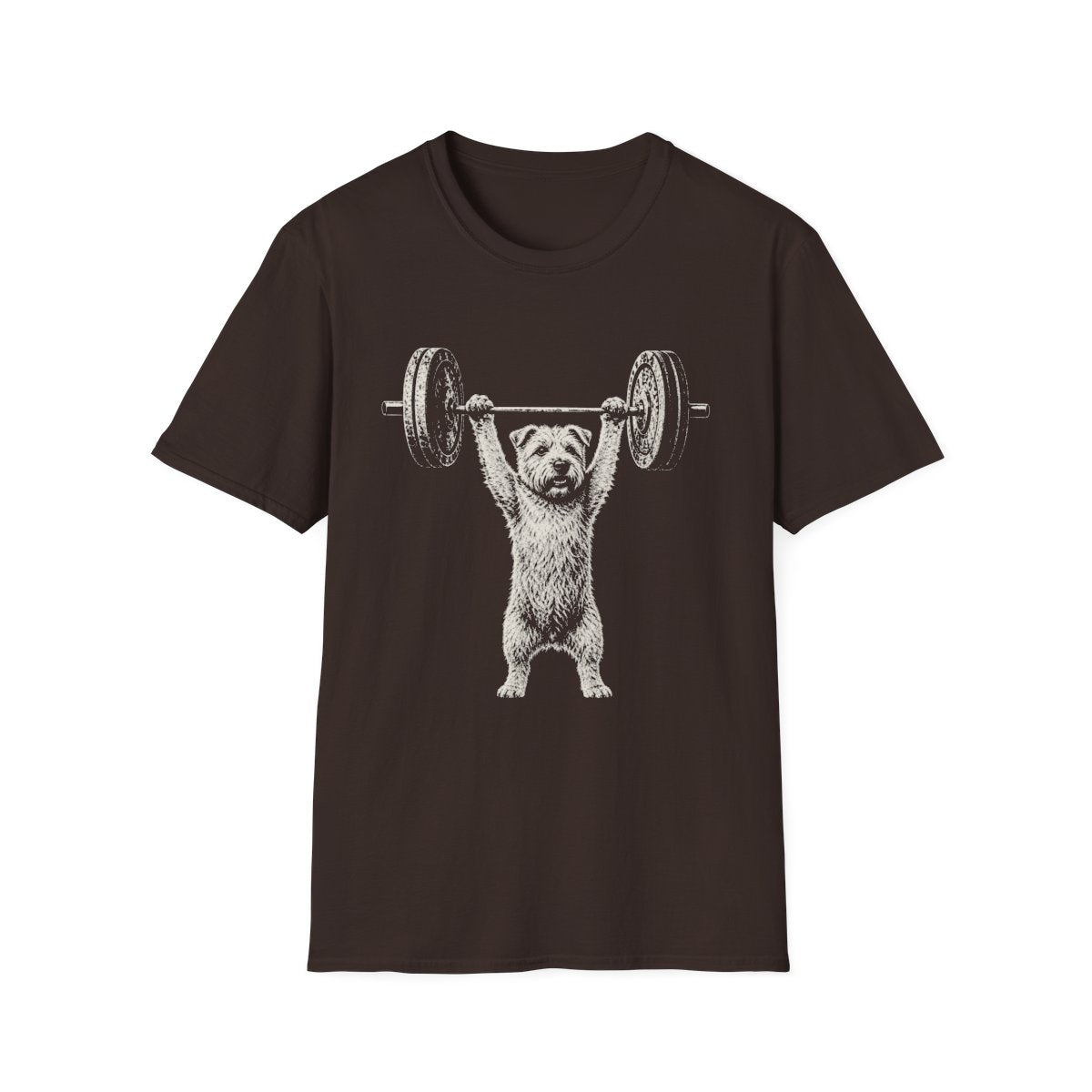 Glen of Imaal Terrier Powerlifting Tee - Dark Chocolate