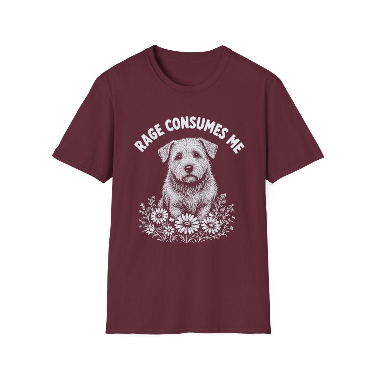 Glen of Imaal Terrier Rage Consumes Me Tee - Maroon