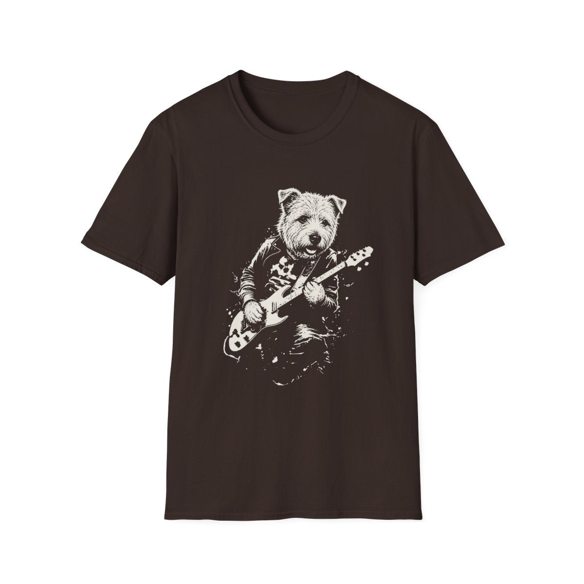 Glen of Imaal Terrier Rocking Guitar Tee - Dark Chocolate