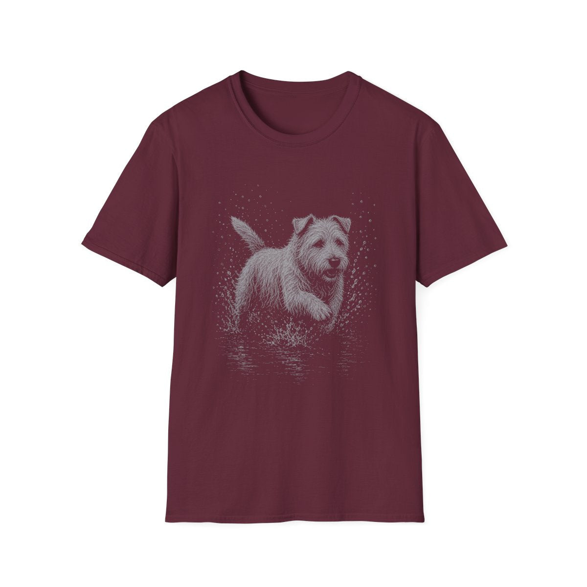 Glen of Imaal Terrier Water Run Tee - Maroon