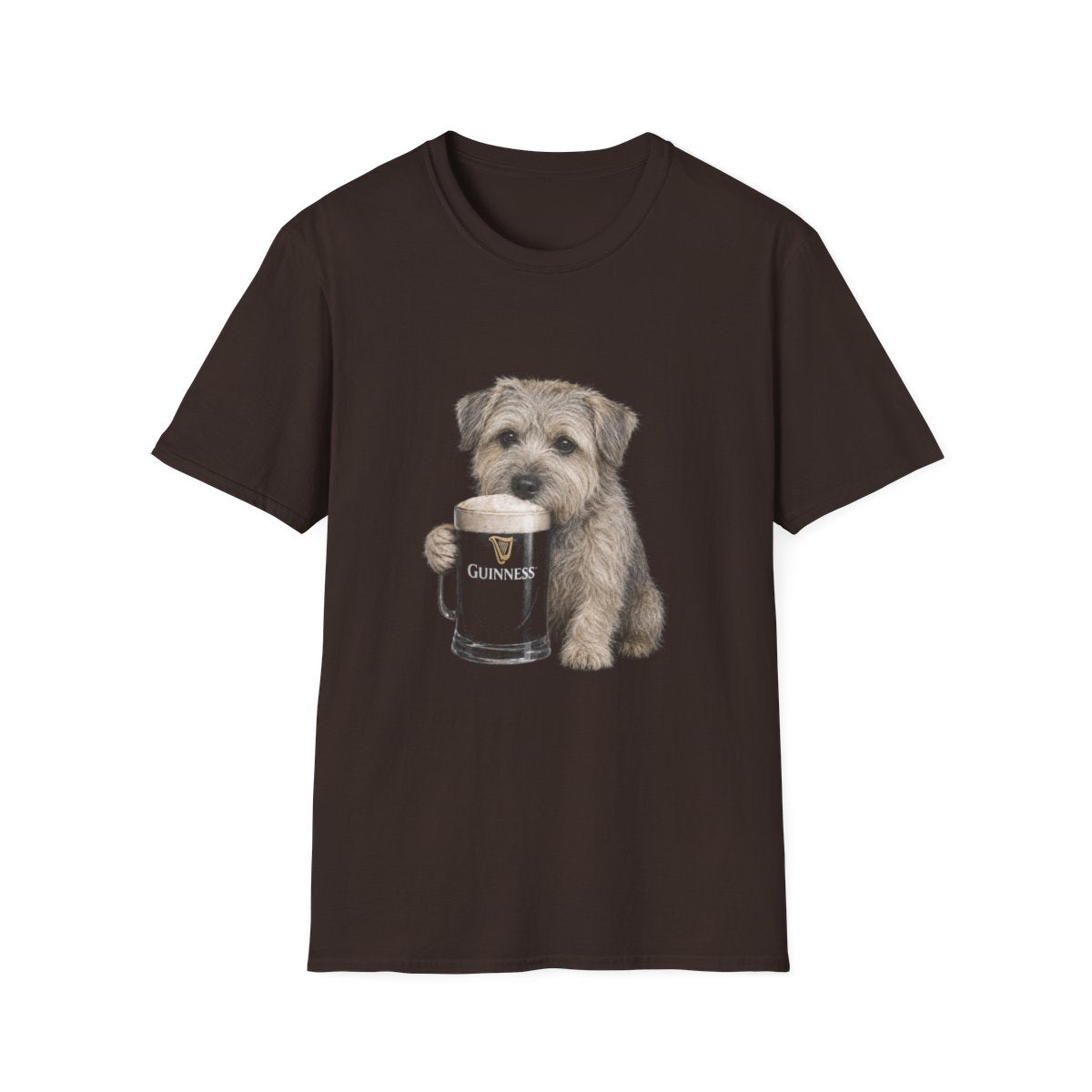 Glen of Imaal Terrier With A Pint Tee - Dark Chocolate