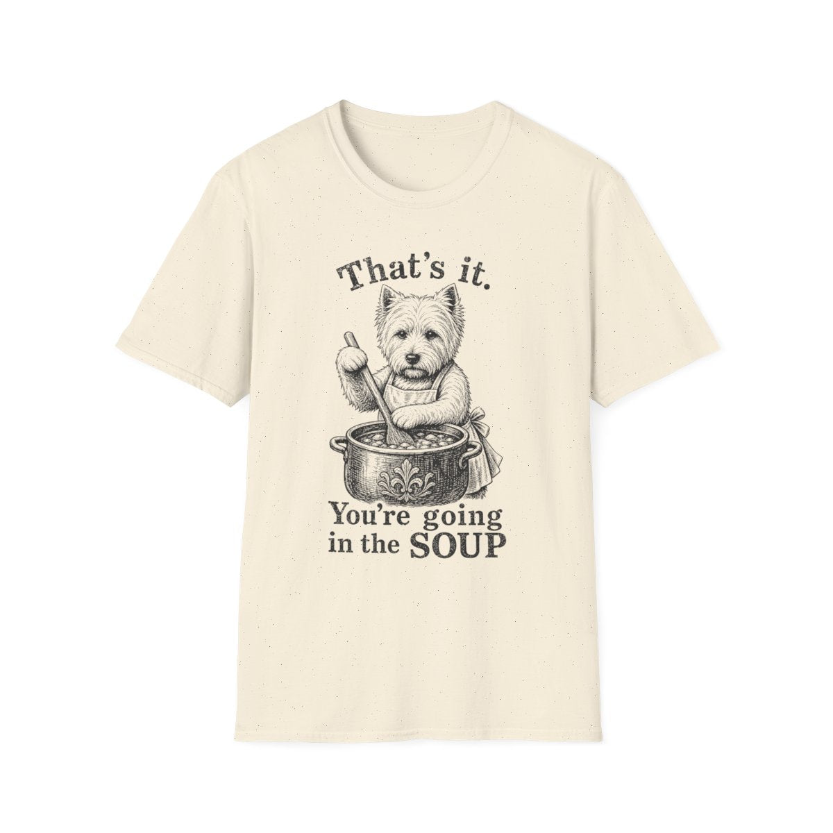 Going In The Soup Westie Tee - Natural