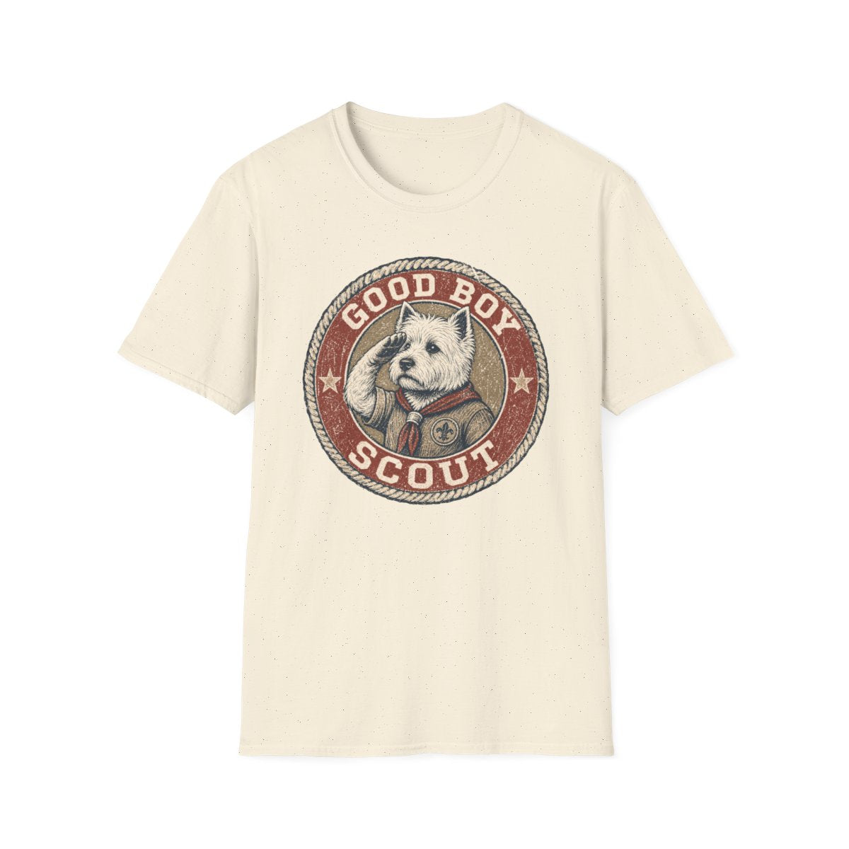 Good Boy Scout Westie Tee - Natural