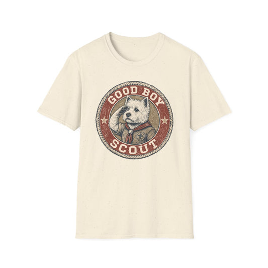 Good Boy Scout Westie Tee - Natural