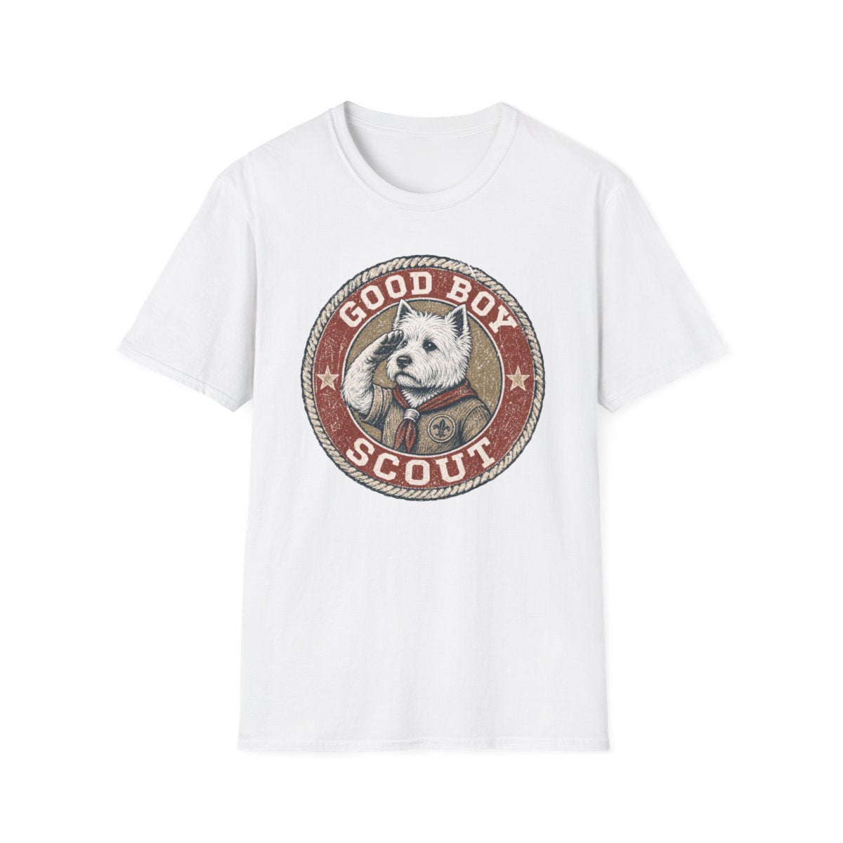 Good Boy Scout Westie Tee - White