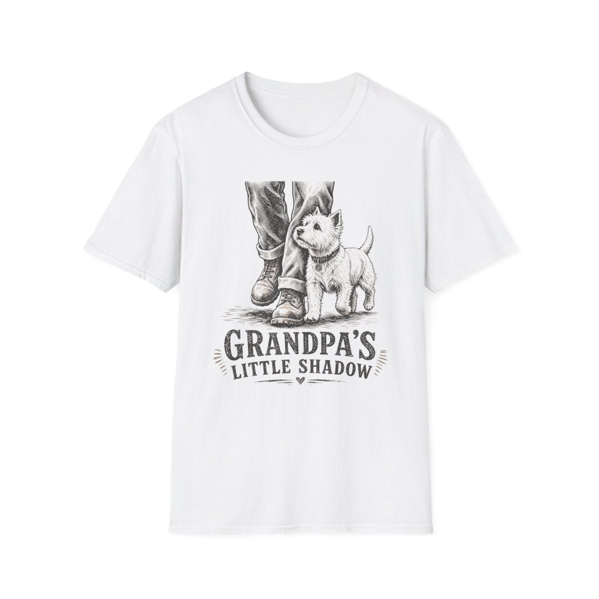 Grandpa's Shadow Westie Tee - White