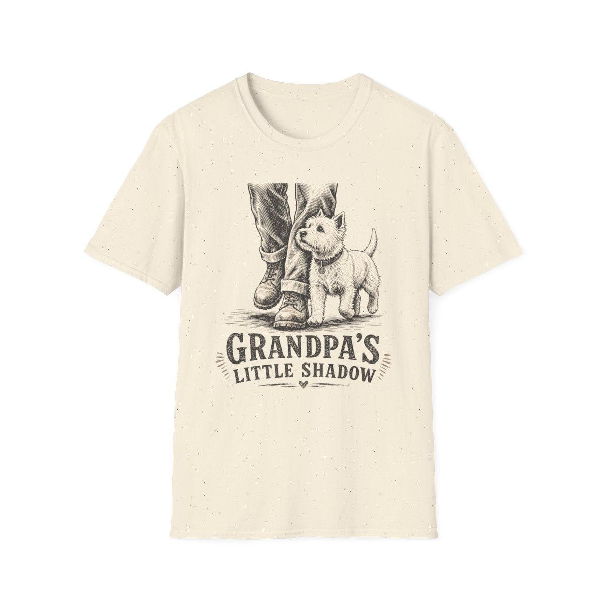 Grandpa's Shadow Westie Tee - Natural