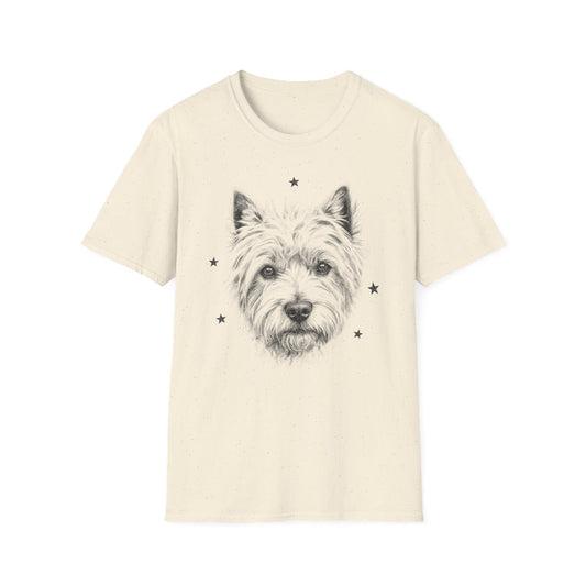 Halftone Westie Tee - Natural