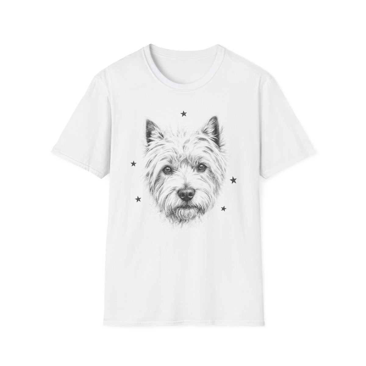 Halftone Westie Tee - White