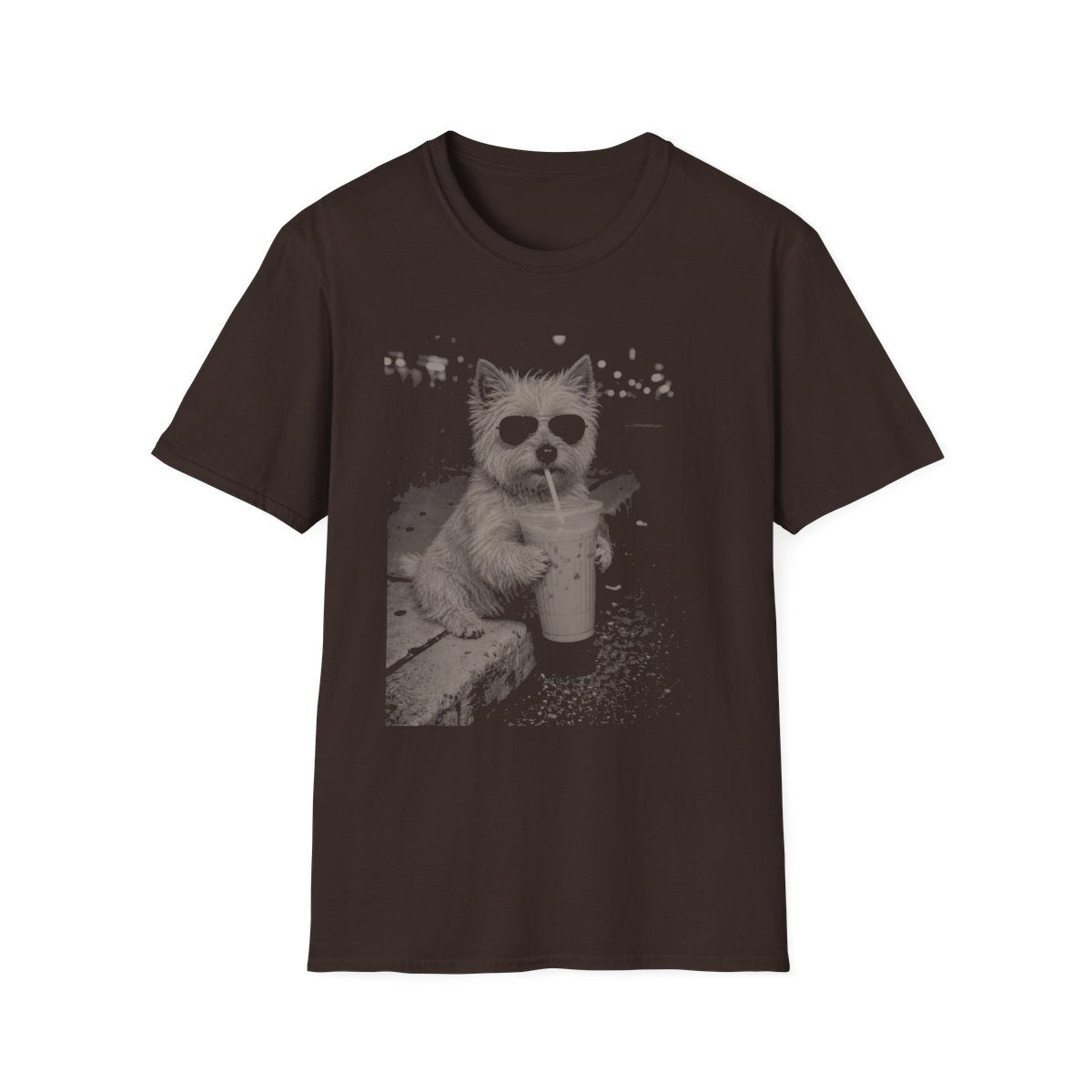 Iced Coffee Cairn Terrier Tee - Dark Chocolate