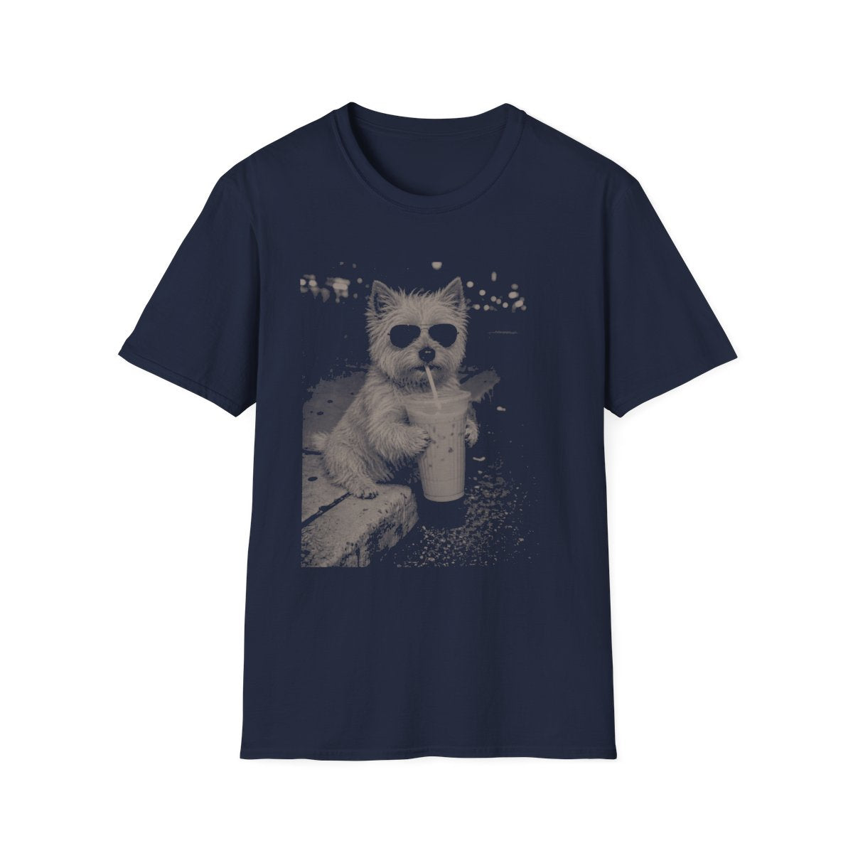 Iced Coffee Cairn Terrier Tee - Navy