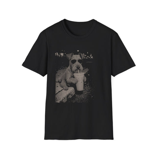 Iced Coffee Irish Terrier Tee - Black