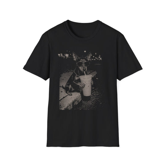 Iced Coffee Manchester Terrier Tee - Black
