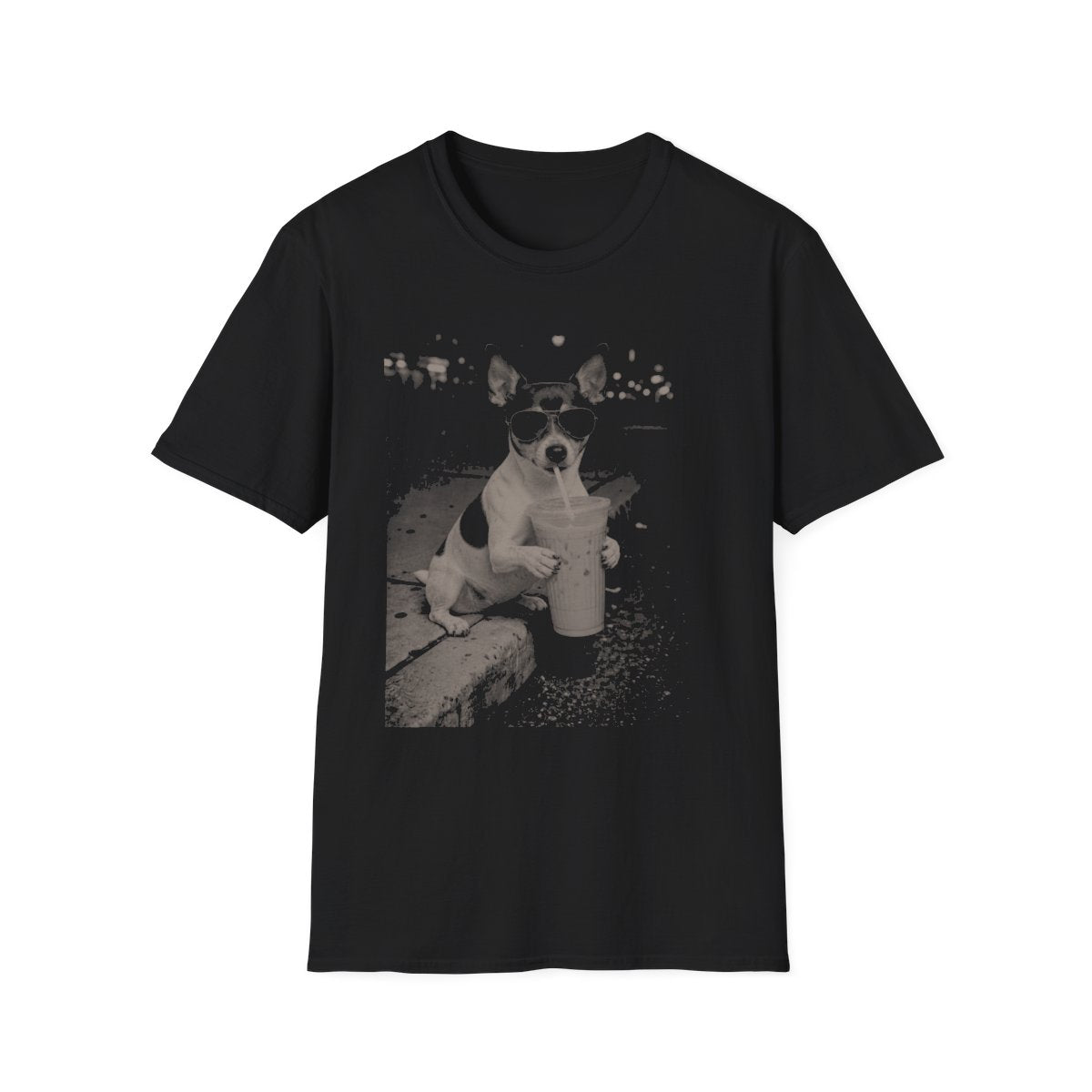 Iced Coffee Rat Terrier Tee - Black