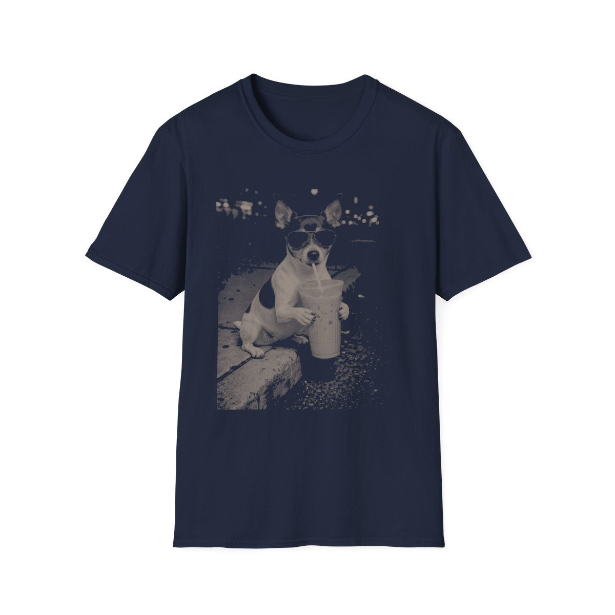 Iced Coffee Rat Terrier Tee - Navy