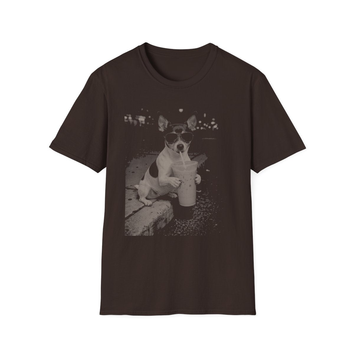 Iced Coffee Rat Terrier Tee - Dark Chocolate