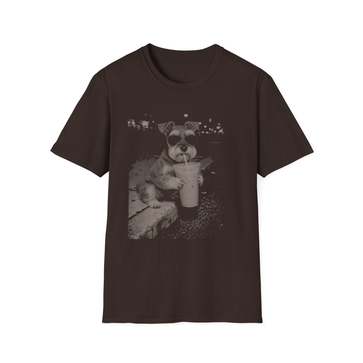 Iced Coffee Schnauzer Tee - Dark Chocolate