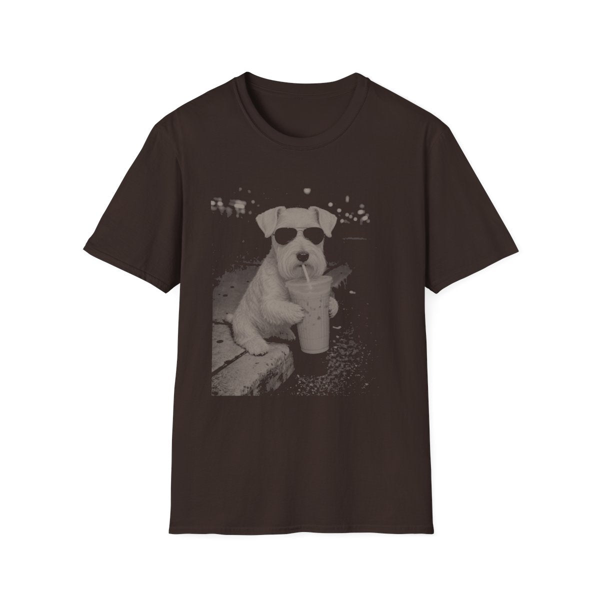 Iced Coffee Sealyham Terrier Tee - Dark Chocolate