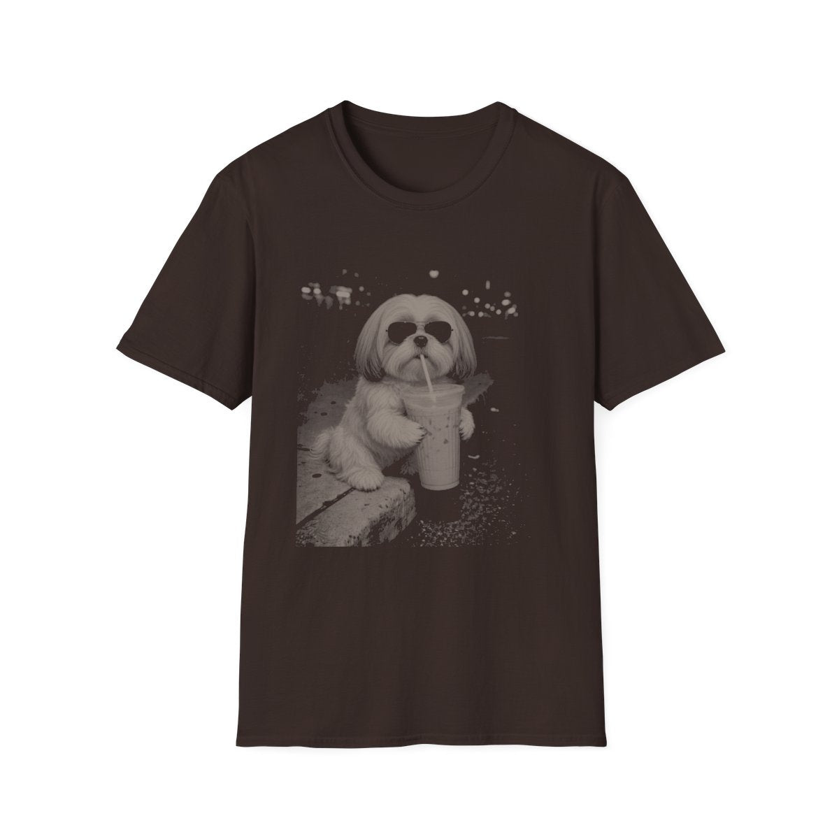 Iced Coffee Shih Tzu Tee - Dark Chocolate