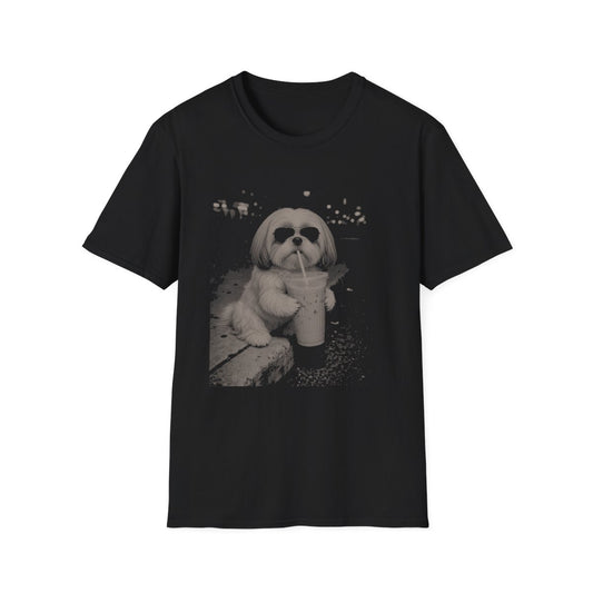 Iced Coffee Shih Tzu Tee - Black