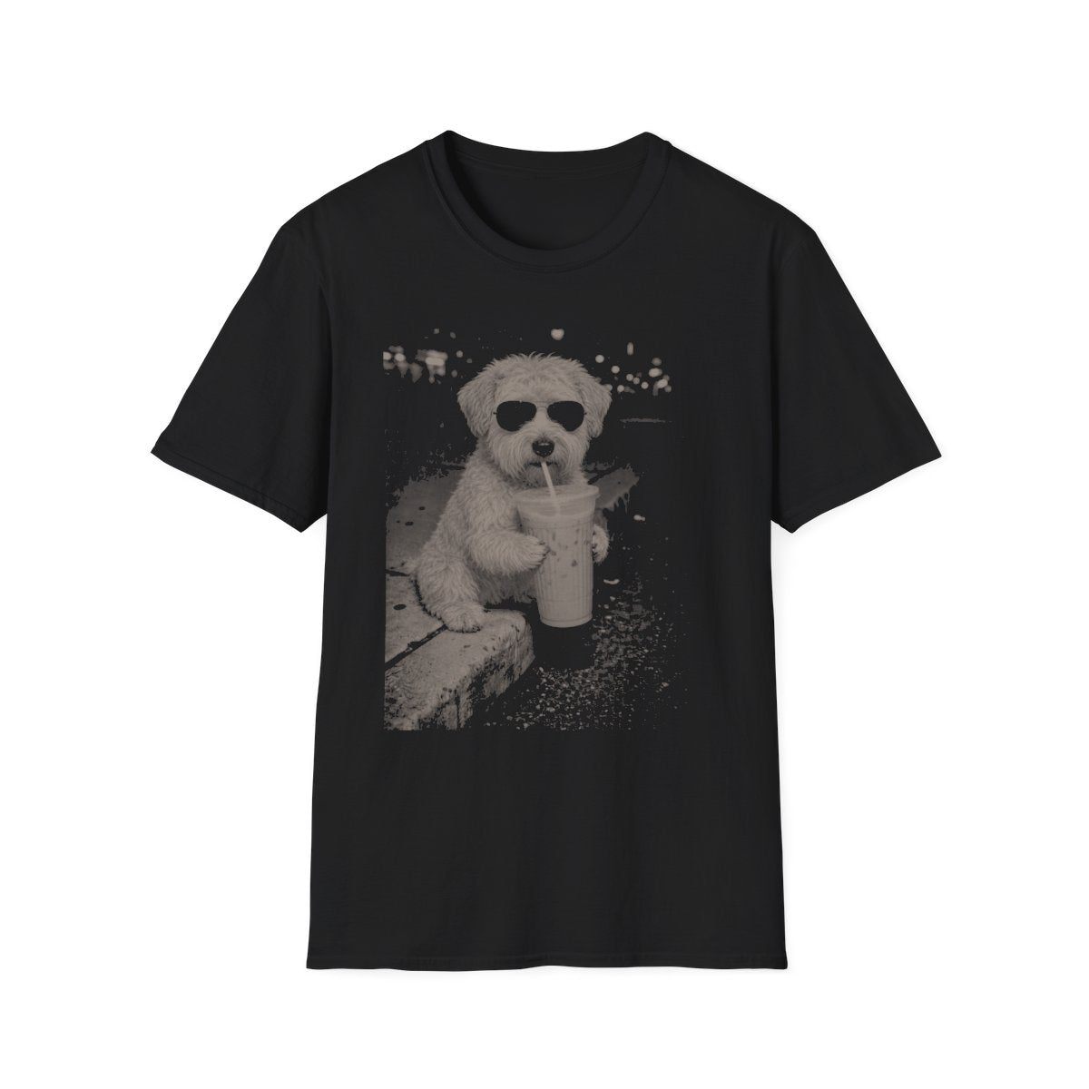 Iced Coffee Soft Coated Wheaten Terrier Tee - Black