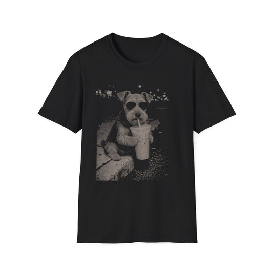Iced Coffee Welsh Terrier Tee - Black