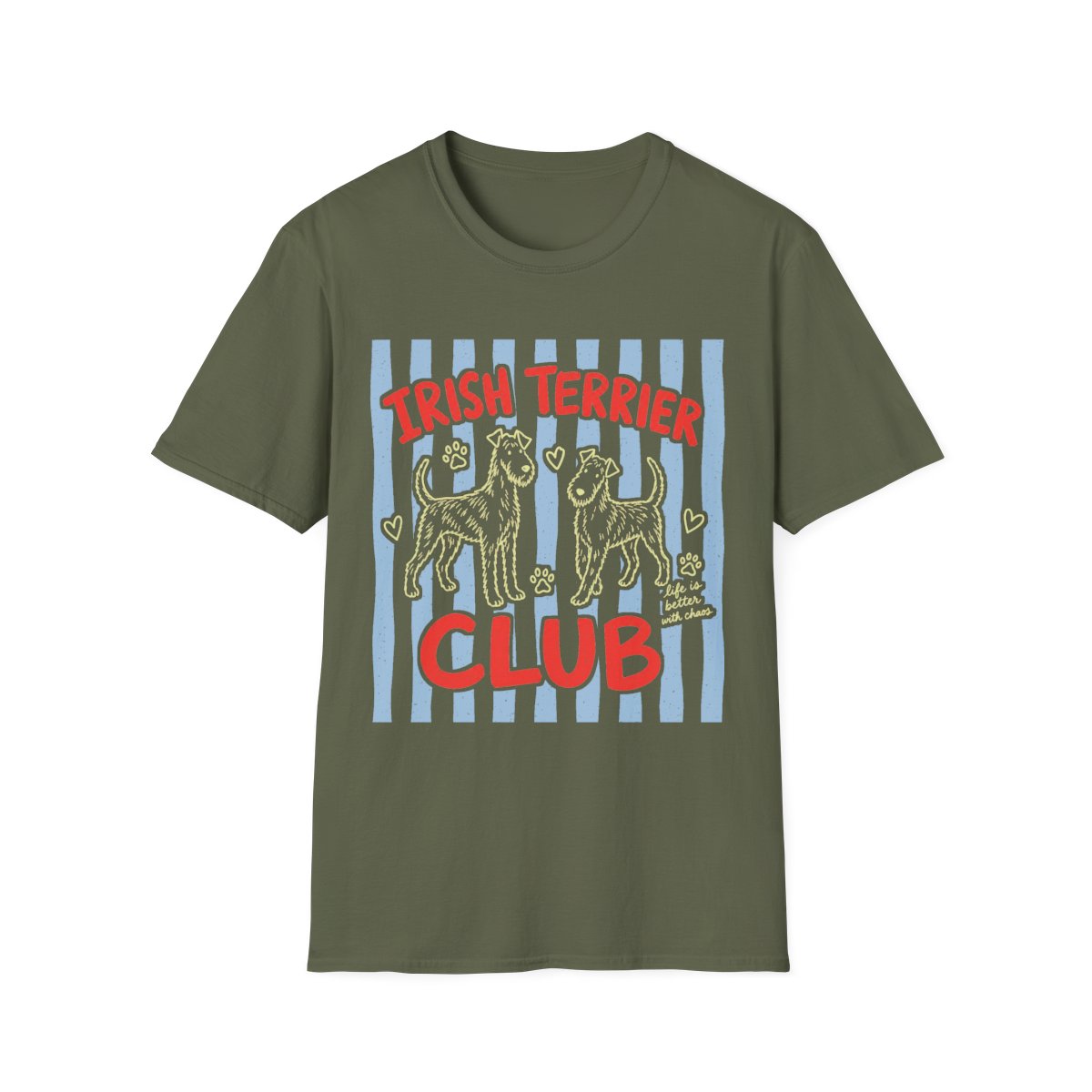 Irish Terrier Club Tee - Military Green